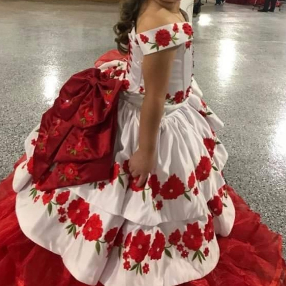 Custom made girls mini quinceañera dress